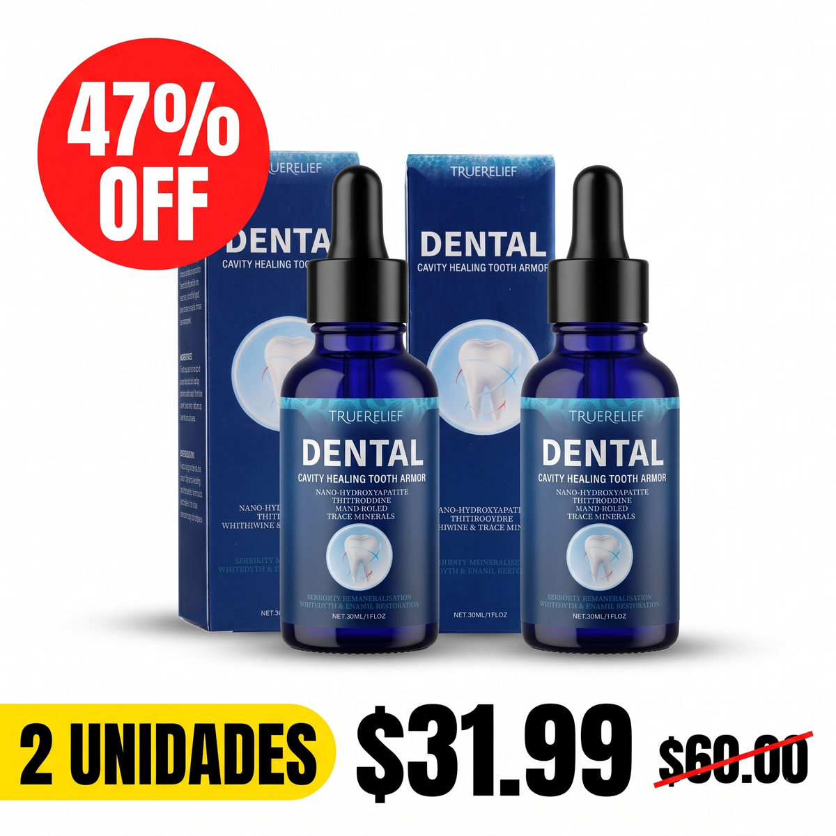Dental Cavity Healing Tooth Armor - 2 Unidades